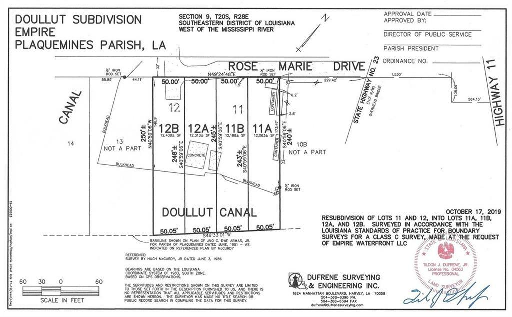 Property Photo:  Lot 11A On Rose Marie Drive  LA 70041 