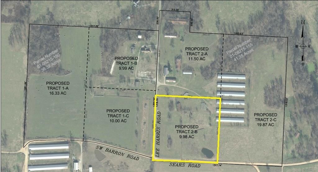 Property Photo:  Tract 2-B Lee Harris Road  AR 72712 