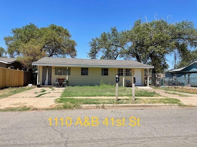 Property Photo:  1110 41st Street A&Ampb  TX 79412 