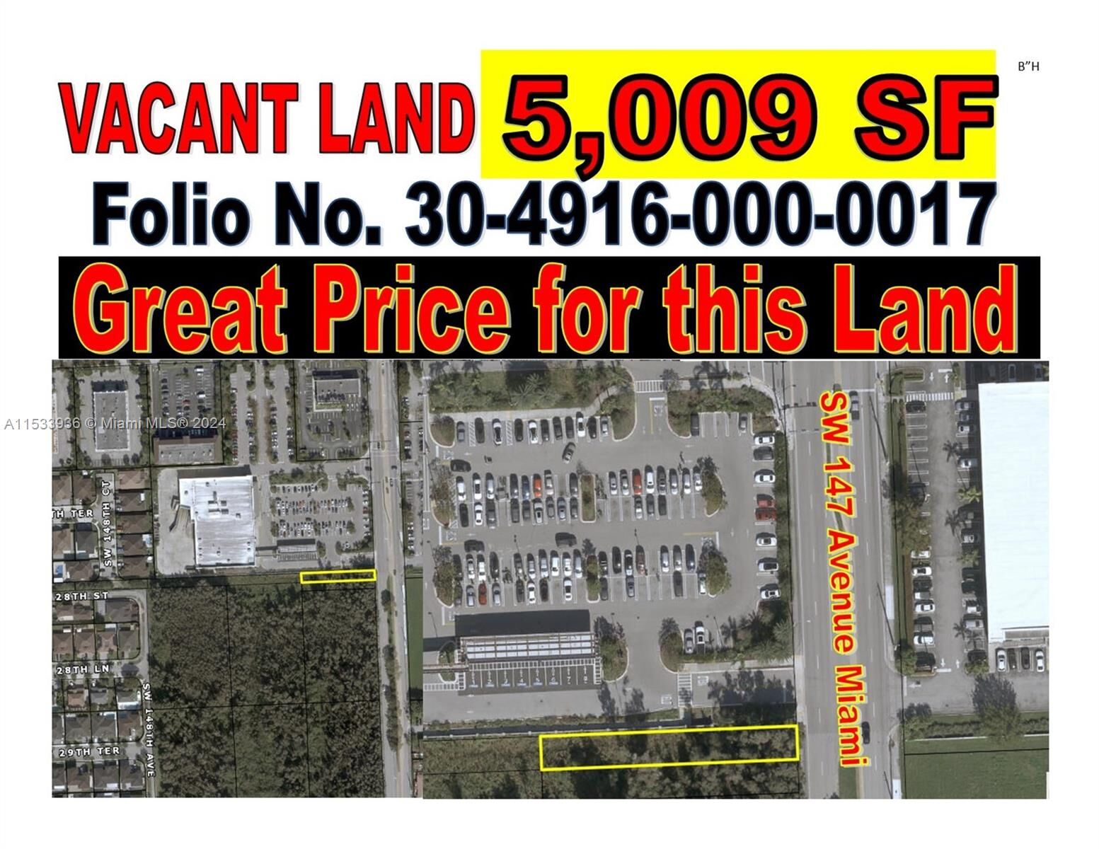 Property Photo:  SW 147 Avenue  FL 33185 
