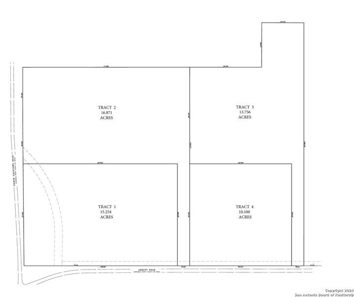 Property Photo: Tract 4 N Abbott Rd TX 78152