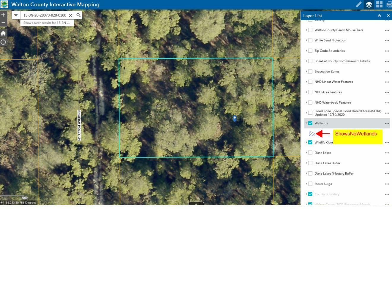 Property Photo:  Lot 10 Blk 20 English Holly Lane  FL 32433 