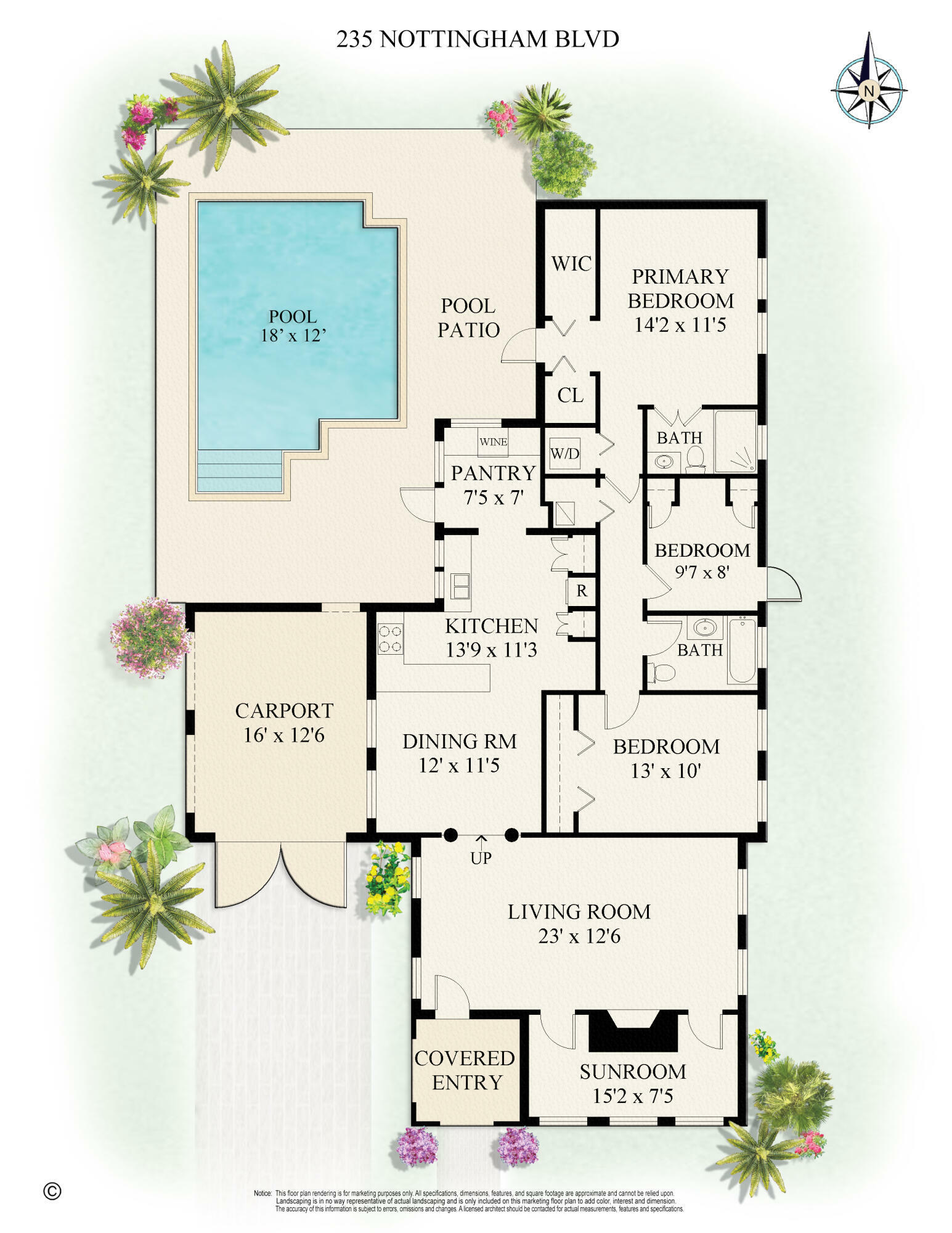 Property Photo: 235 Nottingham Boulevard FL 33405