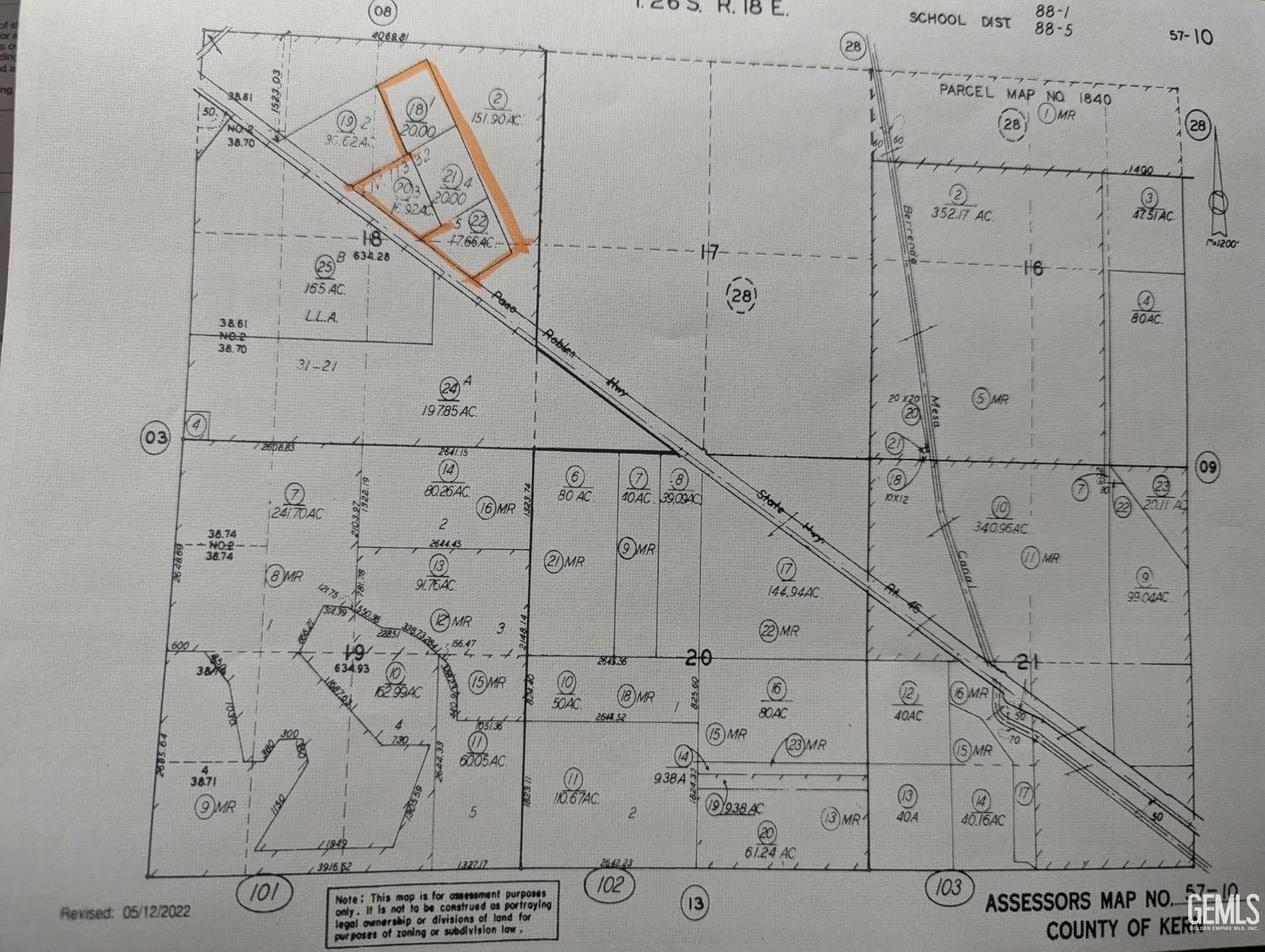 Property Photo: 0 Hwy 46 37.66 Ac CA 93249