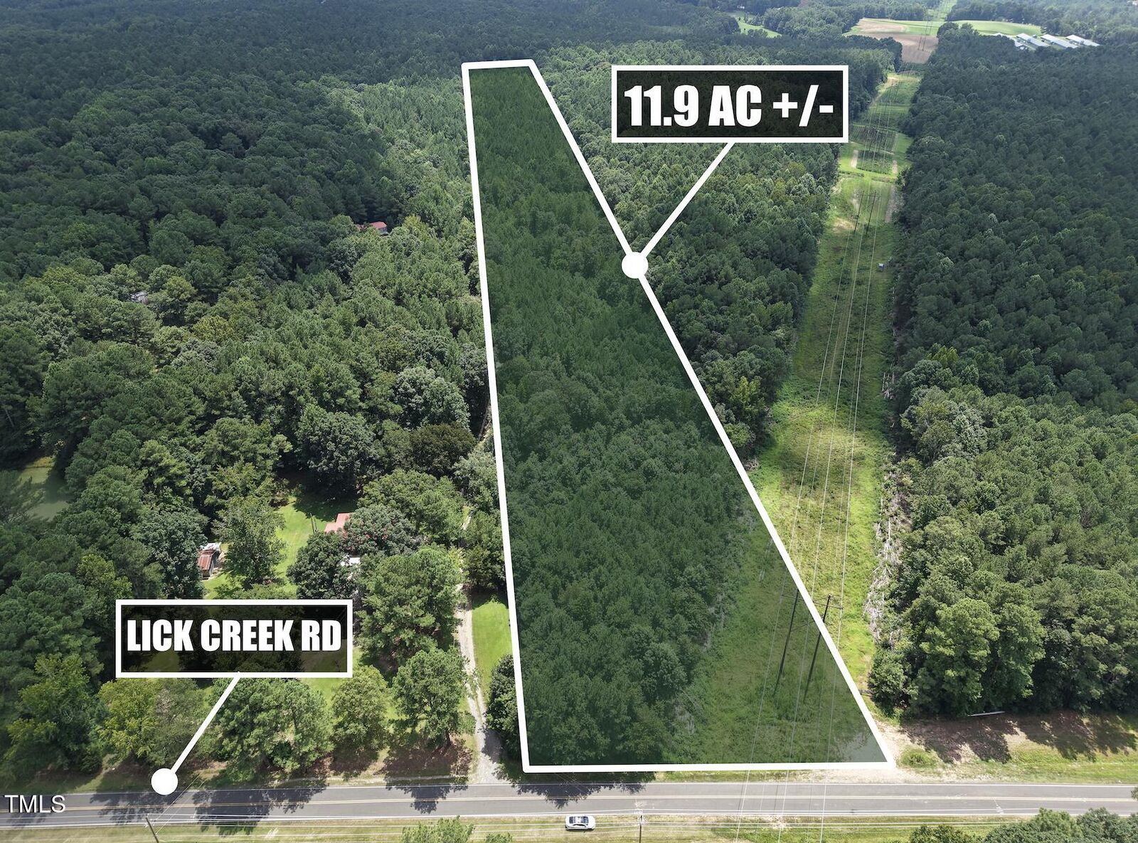 Property Photo: 11.9 Ac, Lick Creek Road NC 27330