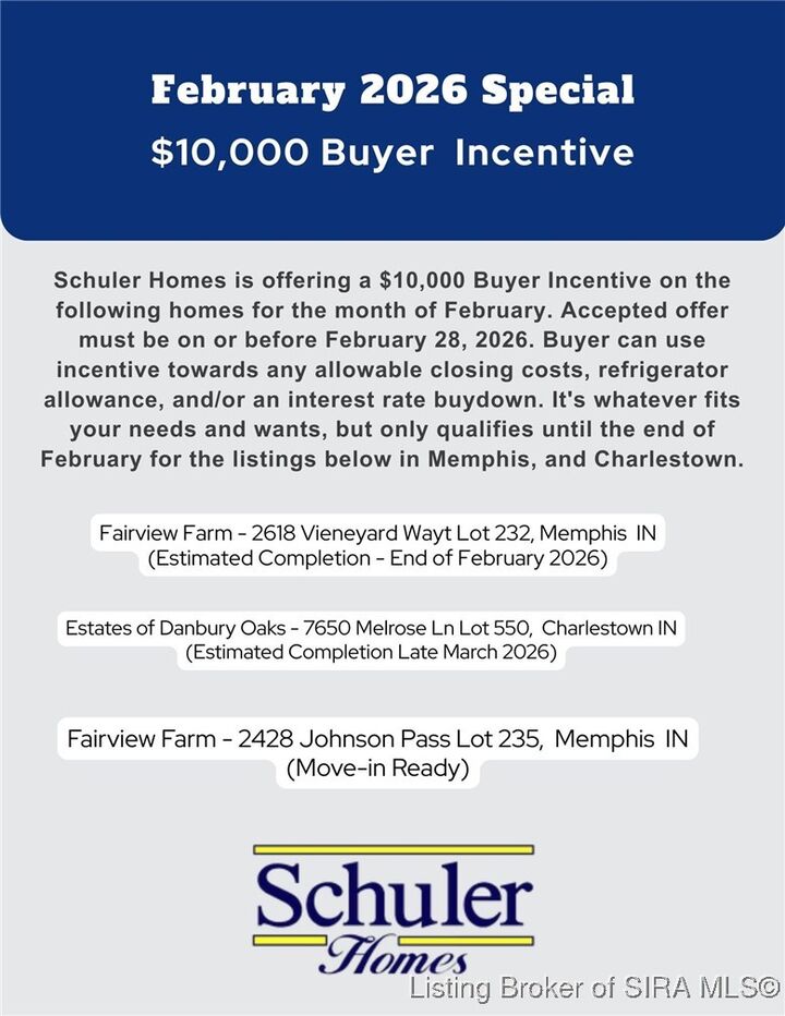 Property Photo:  7650 Melrose Ln Lot 550  IN 47111 