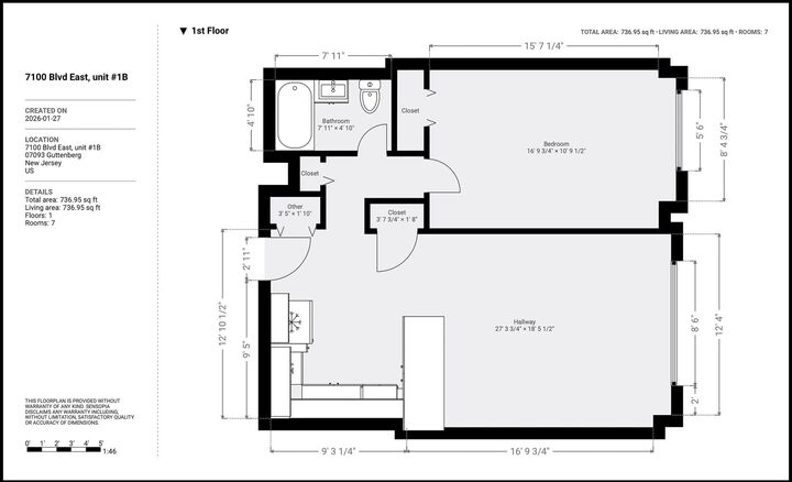 Property Photo: 7100 Blvd East 1B NJ 07093