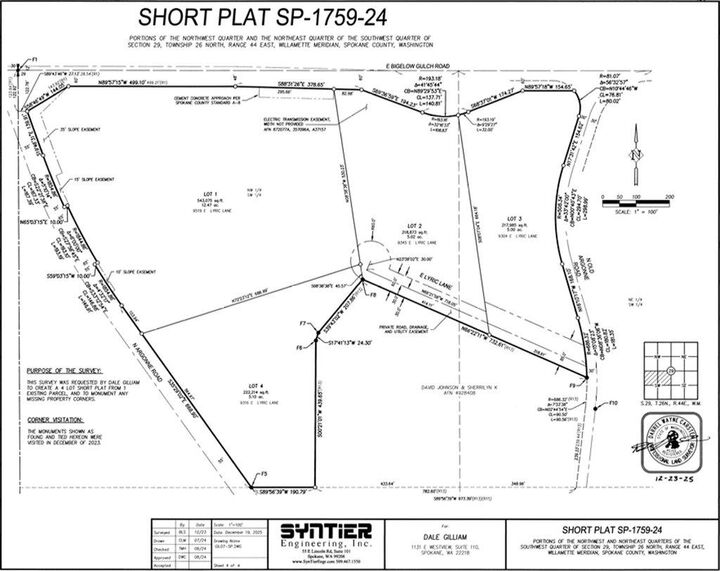 Property Photo:  Nka Argonne-Bigelow Gulch Rd Lot 3  WA 99217 