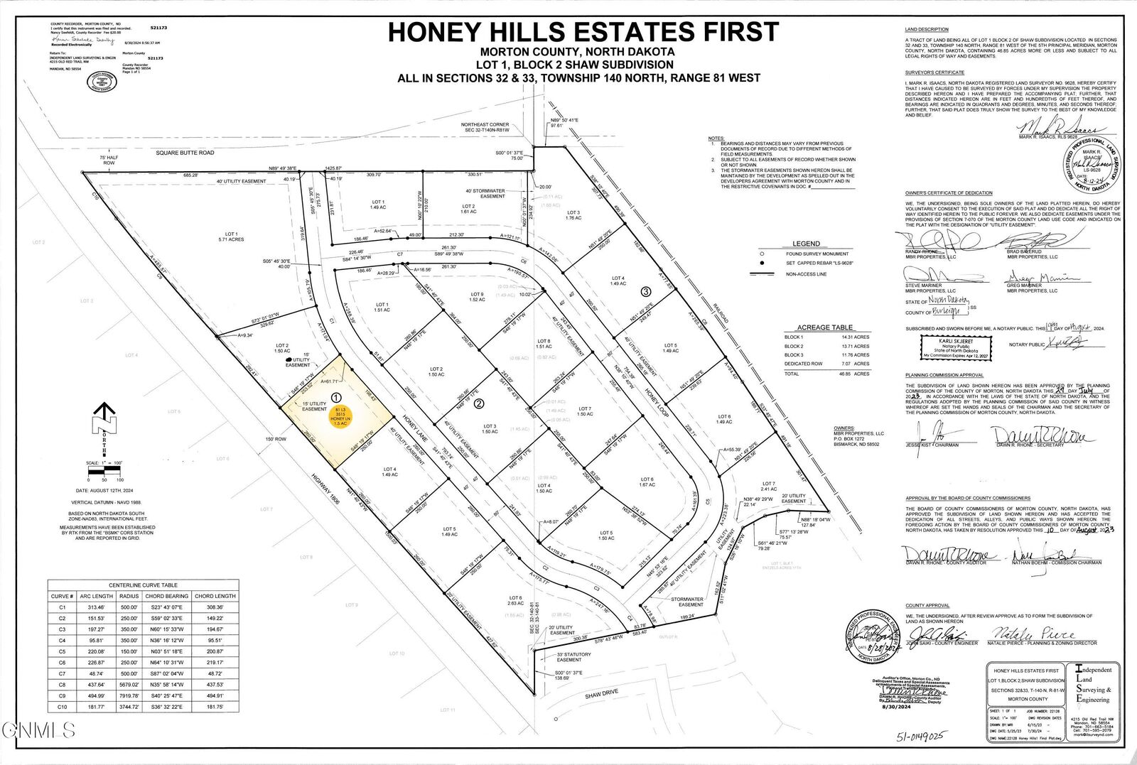 Property Photo:  3515 Honey Lane  ND 58554 