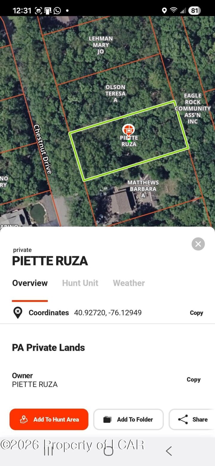 Property Photo: E Lot 099 Chestnut Drive PA 18202