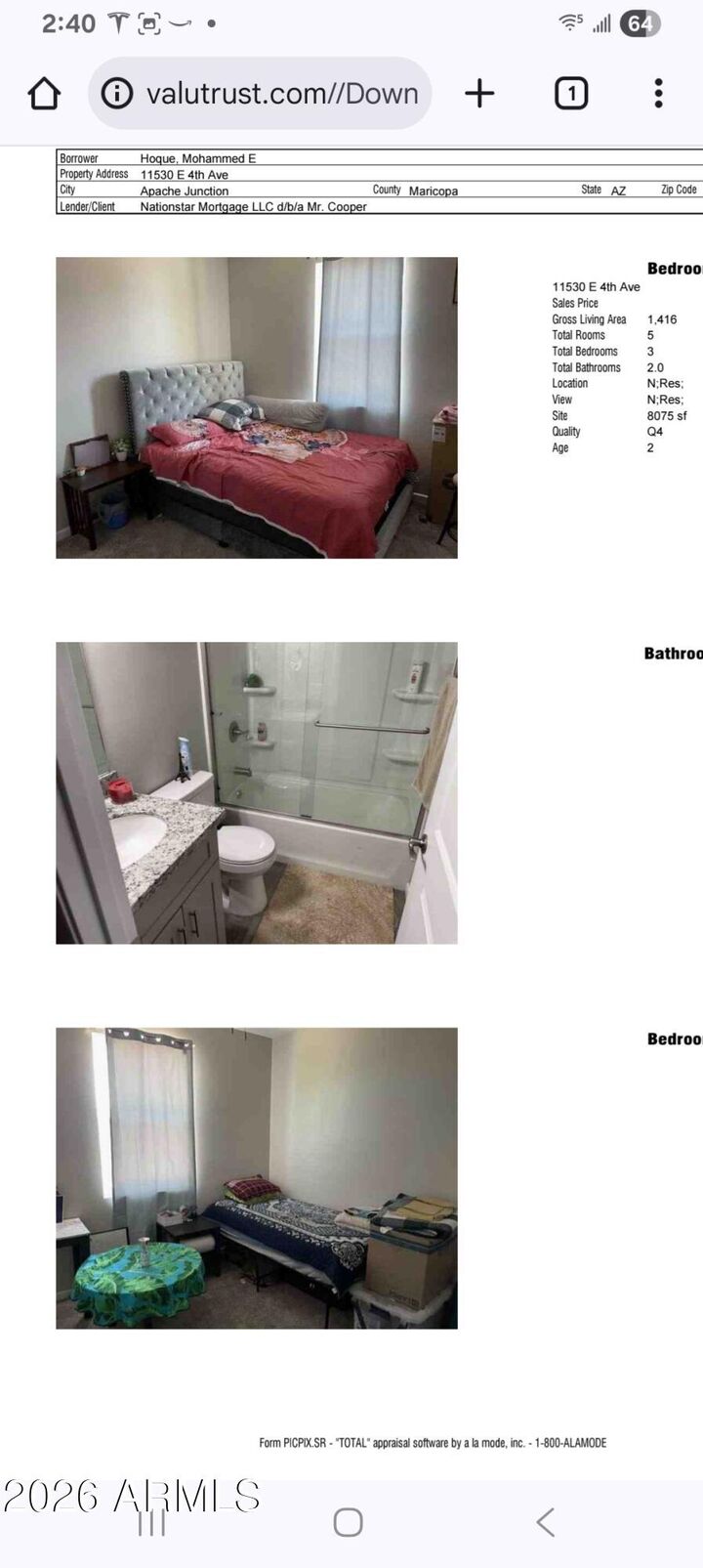 Property Photo:  11530 E 4th Avenue  AZ 85120 