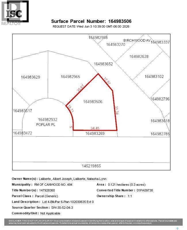 Property Photo:  Lot 4, Block 6 Poplar Place  SK S0J 0K0 