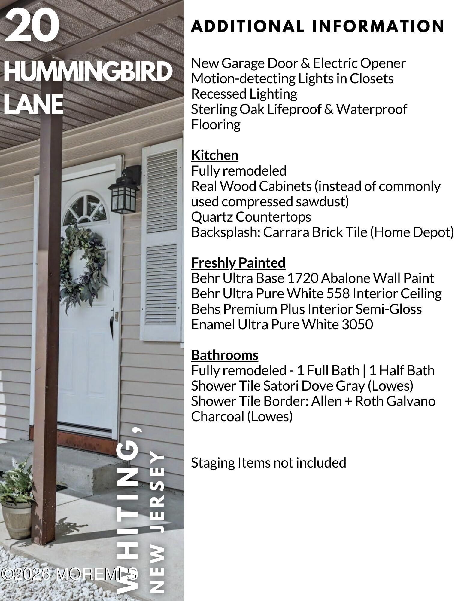 Property Photo: 20 Hummingbird Lane NJ 08759