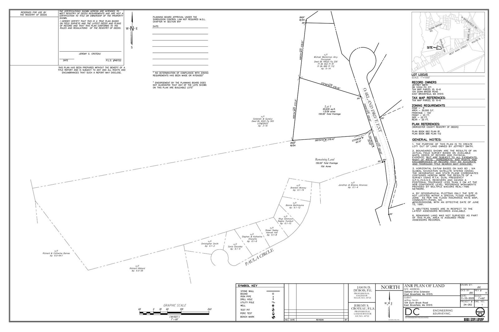Property Photo: Lot 1 Oakland Drive MA 01515