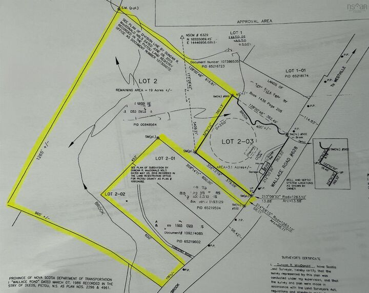 Property Photo:  Lot 19 Acres+- Wallace Road  NS B0K 2A0 