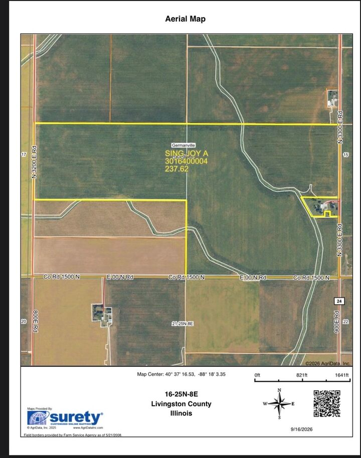 Property Photo:  00 N 3300 East Road  IL 61775 
