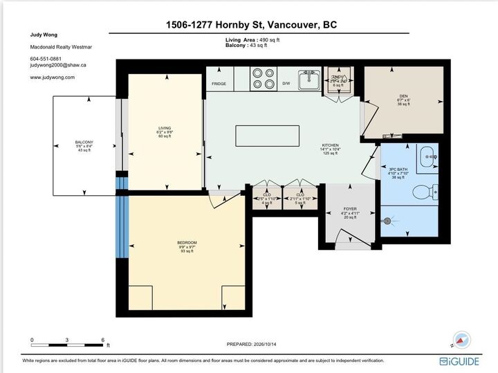Property Photo:  1277 Hornby Street 1506  BC V6Z 1W2 