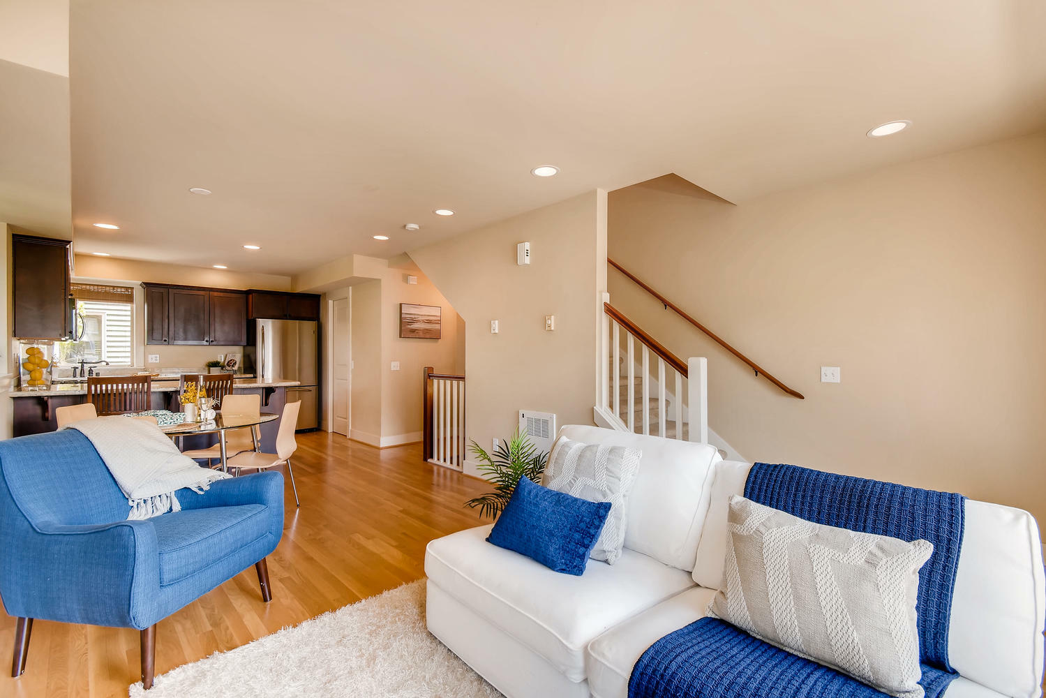 Property Photo: Living Room 3835 Ashworth Avenue N B  WA 98103 