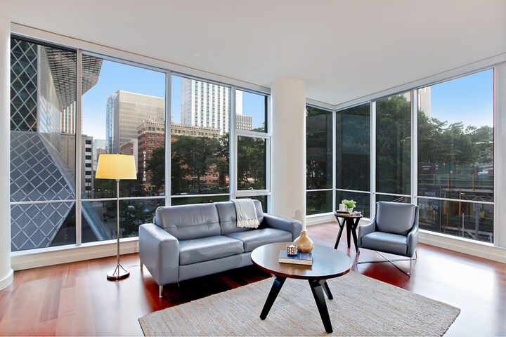 Property Photo: Living room 909 5th Ave 304 WA 98164